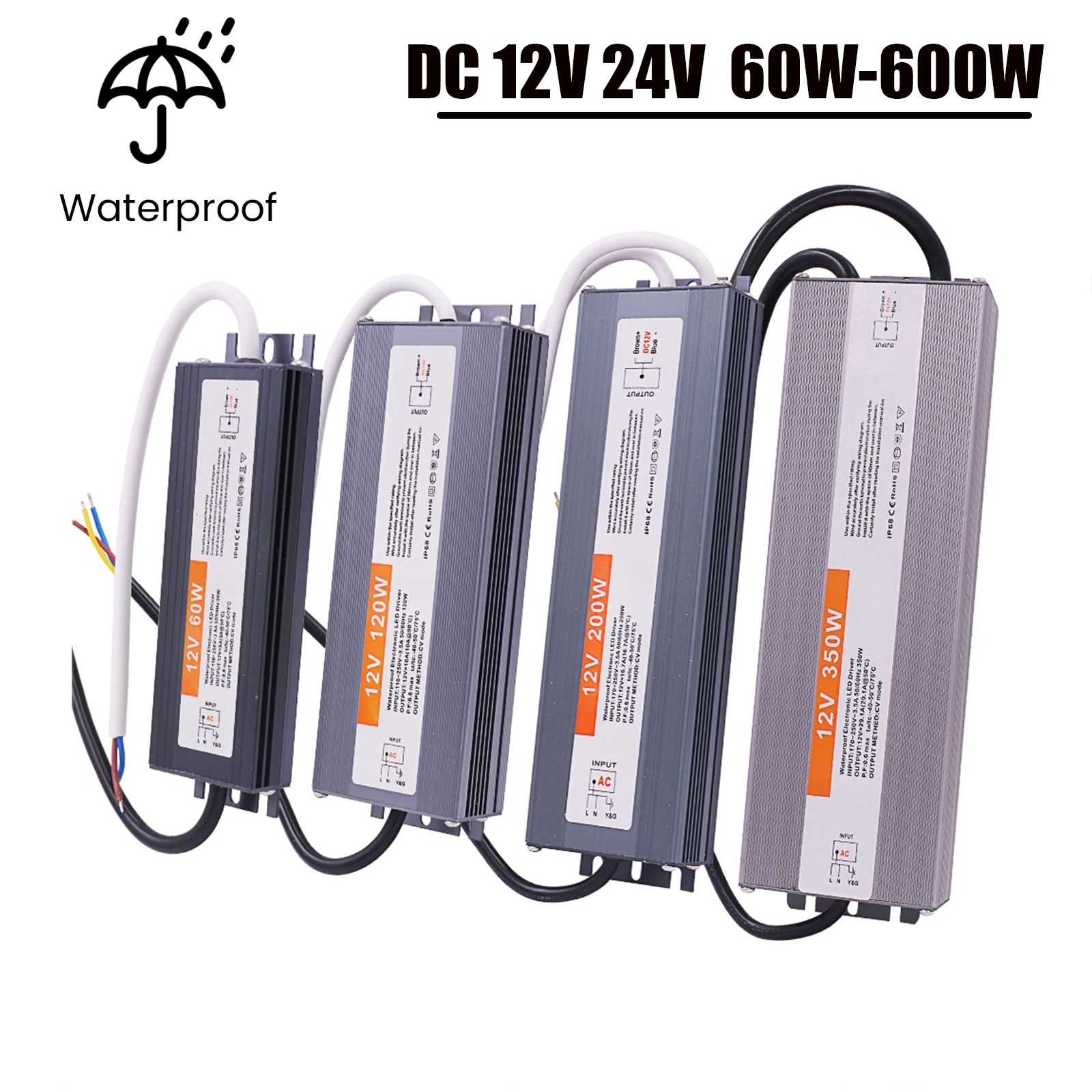 AC 170V-250V To DC 12V 24V Светодиодный драйвер Блок питания Водонепроницаемый 60W 100W 150W 200W 300W 600W Трансформаторы наружного освещения
AC 170V-250V To DC 12V 24V Светодиодный драйвер Блок питания Водонепроницаемый 60W 100W 150W 200W 300W 600W Трансформаторы наружного освещения