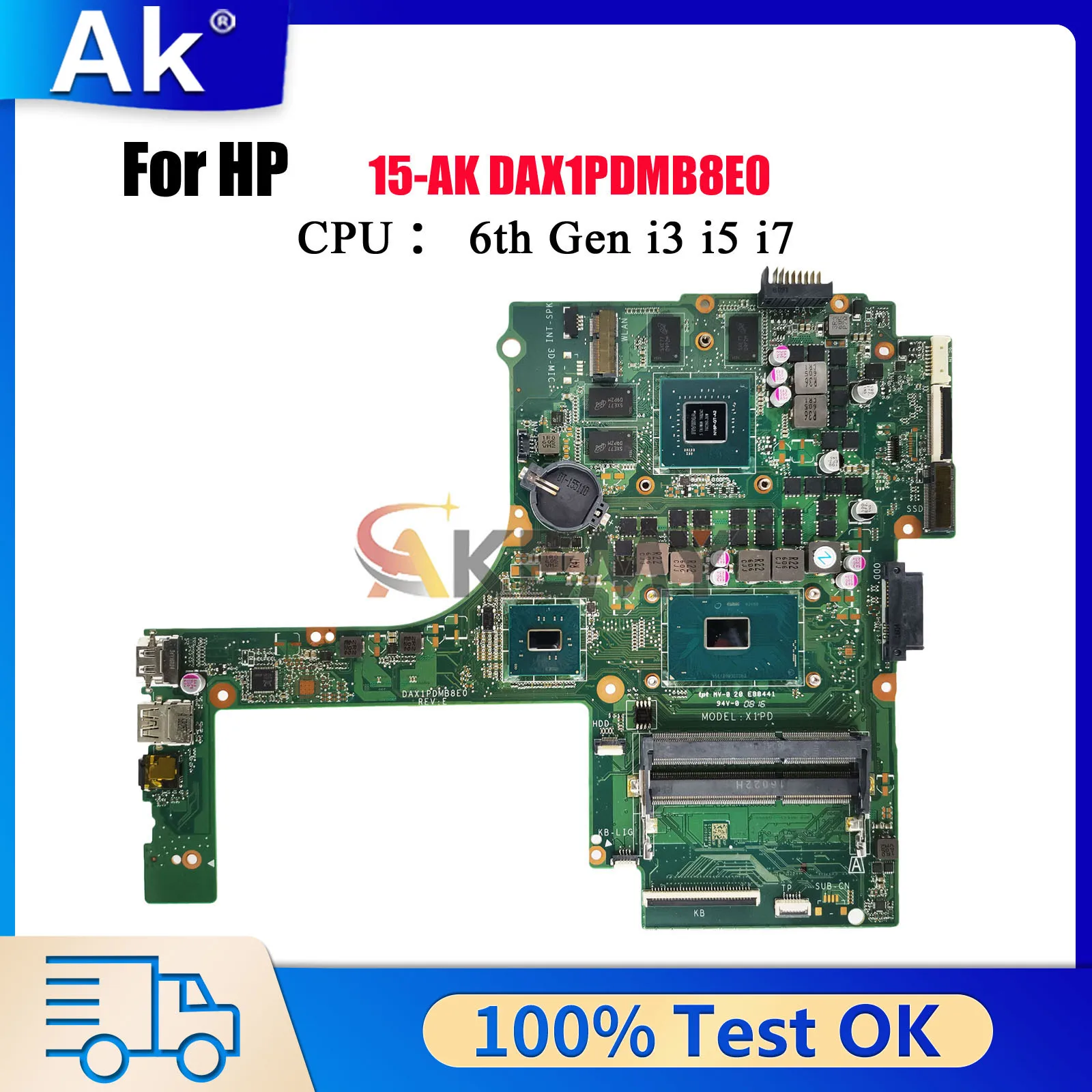 DAX1PDMB8E0 Laptop Motherboard For HP Pavilion 15-AK With i5 i7 CPU GTX950 4GB GPU 841886-601 832847-001 100% Fully Tested
DAX1PDMB8E0 Laptop Motherboard For HP Pavilion 15-AK With i5 i7 CPU GTX950 4GB GPU 841886-601 832847-001 100% Fully Tested