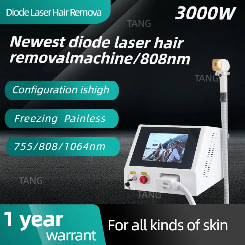 808 Diode Laser Hair Removal Machine 3 Wavelength 755 808 1064nm Ice Cooling Titanium Permanent Painless Hair Remover for Women
808 Diode Laser Hair Removal Machine 3 Wavelength 755 808 1064nm Ice Cooling Titanium Permanent Painless Hair Remover for Women