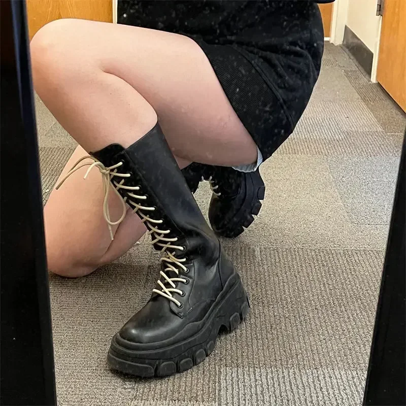 Women's Half High Boots Middle Heel Increase Height Ladies Mid Calf Shoes Round Toe Spring Autumn Boot on Promotion Work Hot Pu
Women's Half High Boots Middle Heel Increase Height Ladies Mid Calf Shoes Round Toe Spring Autumn Boot on Promotion Work Hot Pu