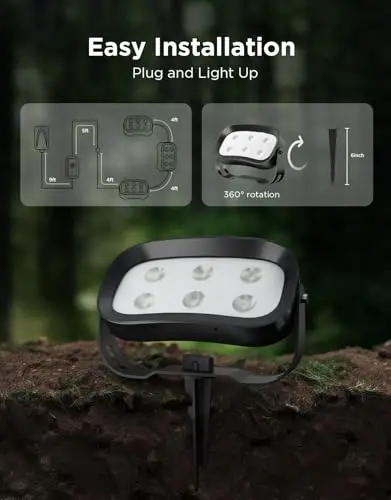 3-Pack RGBWIC LED Outdoor Spotlights With 66 Scenes, App & Voice Control, 360° Adjustable For Garden Yard Patio
3-Pack RGBWIC LED Outdoor Spotlights With 66 Scenes, App & Voice Control, 360° Adjustable For Garden Yard Patio
