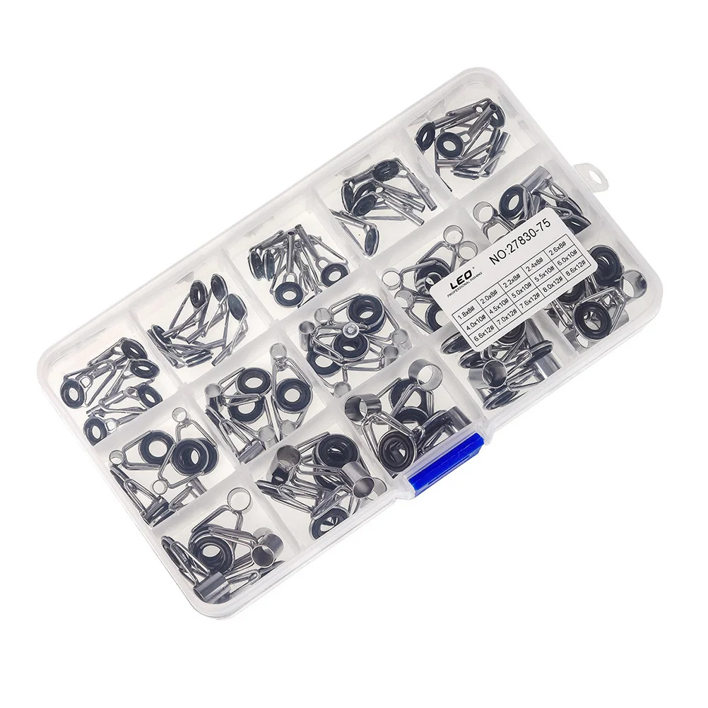 75pcs Sea Rod Guide Ring Set Stainless Steel Wire Loops Hole Fishing Accessory Lightweight Wear resistant DIY Storage Transport
75pcs Sea Rod Guide Ring Set Stainless Steel Wire Loops Hole Fishing Accessory Lightweight Wear resistant DIY Storage Transport