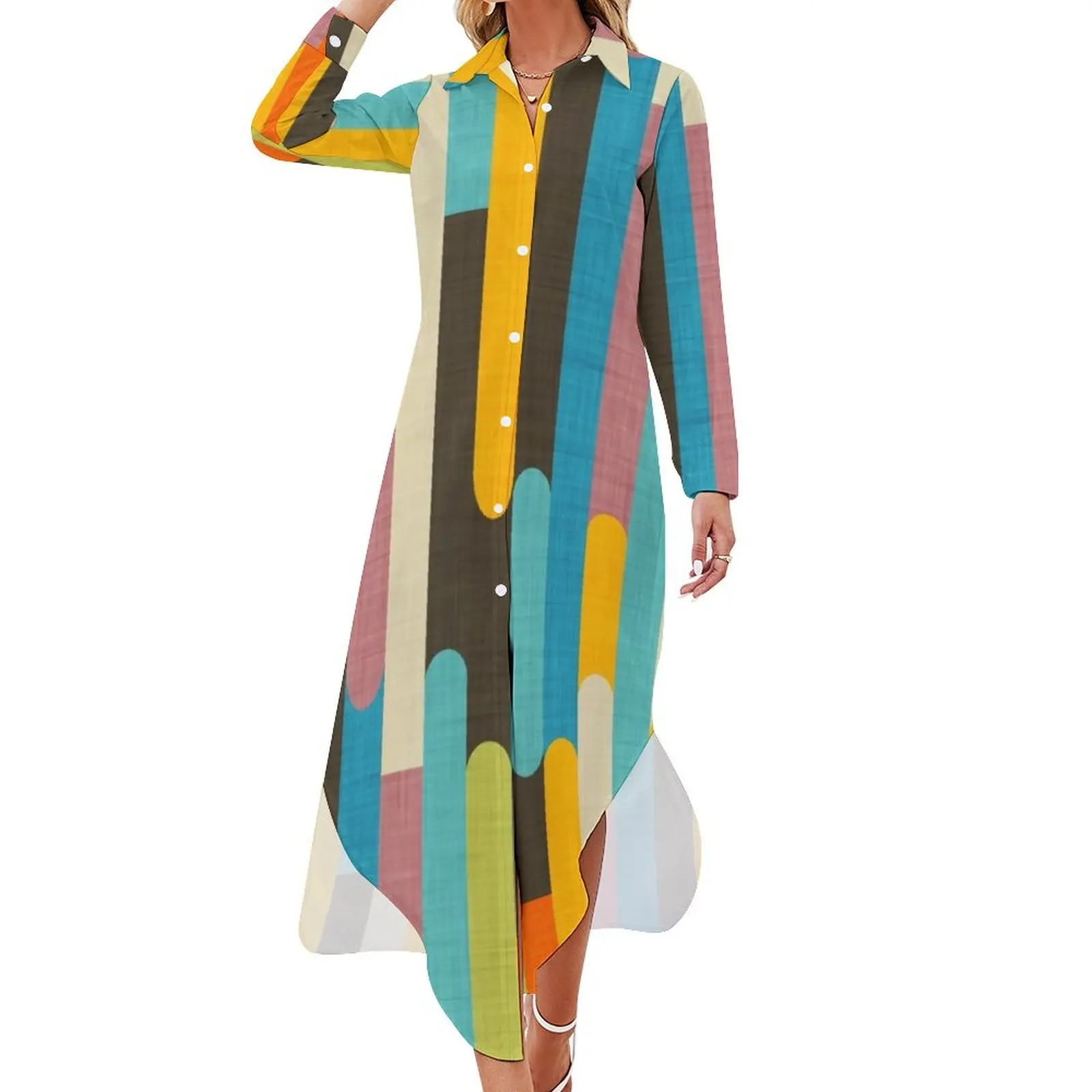 Retro Color Block Popsicle Sticks Blue Long Sleeved Shirt Dress summer dresses ladies 2024 dress summer birthday dress
Retro Color Block Popsicle Sticks Blue Long Sleeved Shirt Dress summer dresses ladies 2024 dress summer birthday dress
