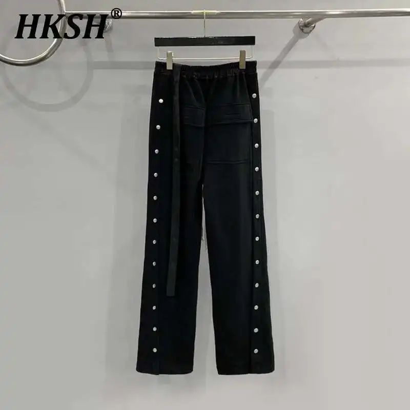 HKSH Men's Tide Punk Dark RO Double Line Large Size High Street Buckle Split Wide Leg Pants Men's Casual Fashion Cotton HK1395
HKSH Men's Tide Punk Dark RO Double Line Large Size High Street Buckle Split Wide Leg Pants Men's Casual Fashion Cotton HK1395