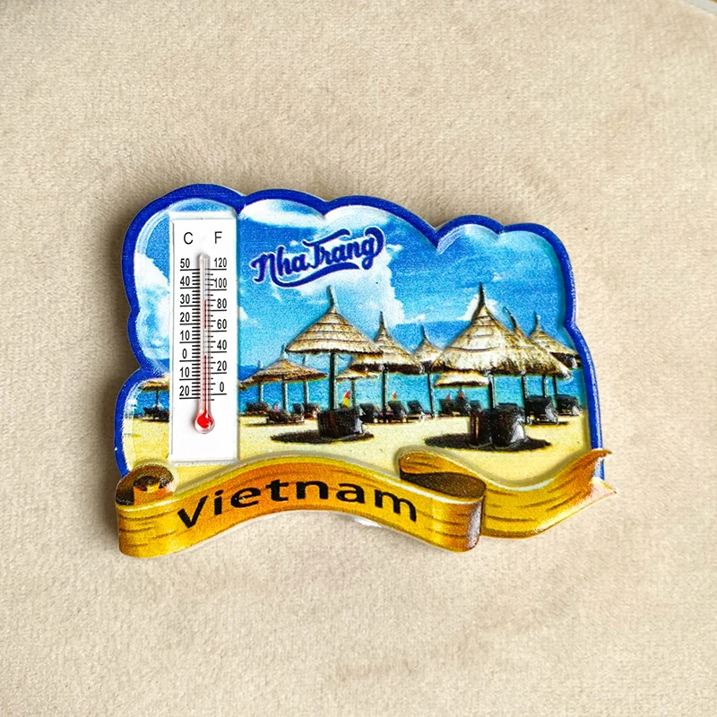 Vietnamese cultural and creative tourist souvenirs Creative thermometer decoration 3d stereo magnetic refrigerator sticker
Vietnamese cultural and creative tourist souvenirs Creative thermometer decoration 3d stereo magnetic refrigerator sticker