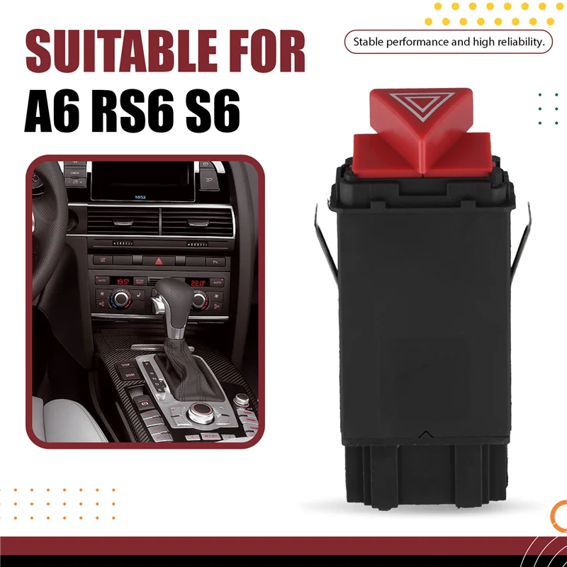 AS57-Car Hazard Light Switch 4B0941509K Emergency Warning For A6 RS6 S6 1998-2005 4B0941509D
AS57-Car Hazard Light Switch 4B0941509K Emergency Warning For A6 RS6 S6 1998-2005 4B0941509D