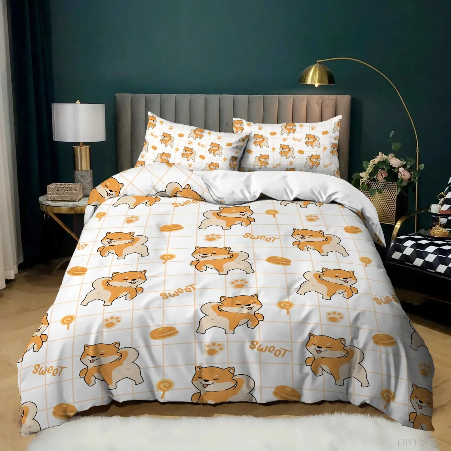 Cute Dogs Bedding Set For Kids Adults Cartoon Corgis Dog Design Duvet Cover Pillowcase Bed Linen Kawaii Style Single Double Size
Cute Dogs Bedding Set For Kids Adults Cartoon Corgis Dog Design Duvet Cover Pillowcase Bed Linen Kawaii Style Single Double Size