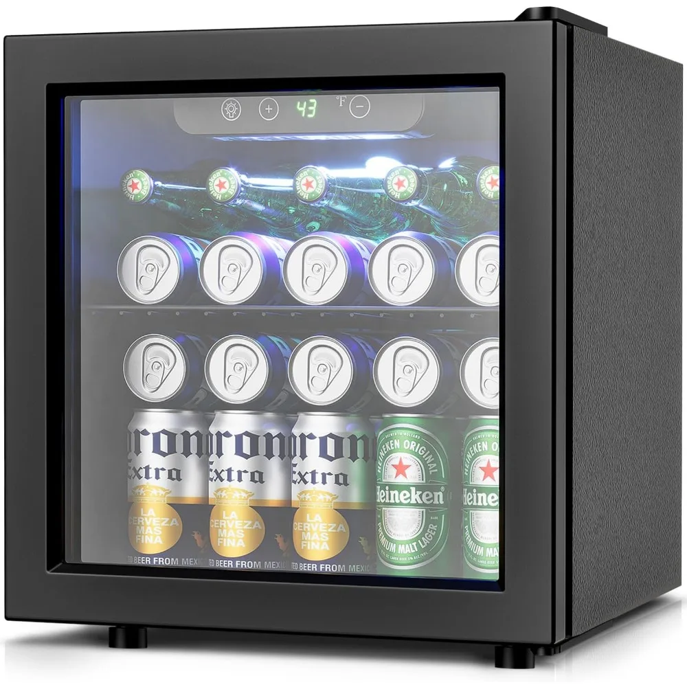 50 Cans Beverage Refrigerator Cooler, 1.3 Cu.Ft Mini Fridge with Glass Door for Soda Beer Drink Wine, Countertop Small Fridge
50 Cans Beverage Refrigerator Cooler, 1.3 Cu.Ft Mini Fridge with Glass Door for Soda Beer Drink Wine, Countertop Small Fridge