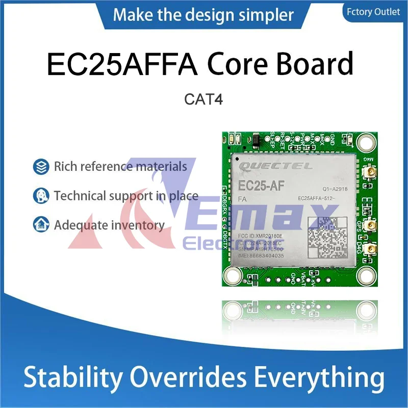 Основная плата Quectel EC25-AF LTE CAT4 EC25-AFFA Макетные платы Mobile IoT с антенной опционально 1 шт.
Основная плата Quectel EC25-AF LTE CAT4 EC25-AFFA Макетные платы Mobile IoT с антенной опционально 1 шт.