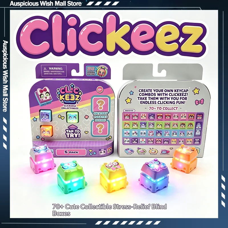 Clickeez Fidget Keycap Keychain Light Up LED Mechanical Keyboard Switch Stress Relief Toy Blind Box Collectible Backpack Charm
Clickeez Fidget Keycap Keychain Light Up LED Mechanical Keyboard Switch Stress Relief Toy Blind Box Collectible Backpack Charm