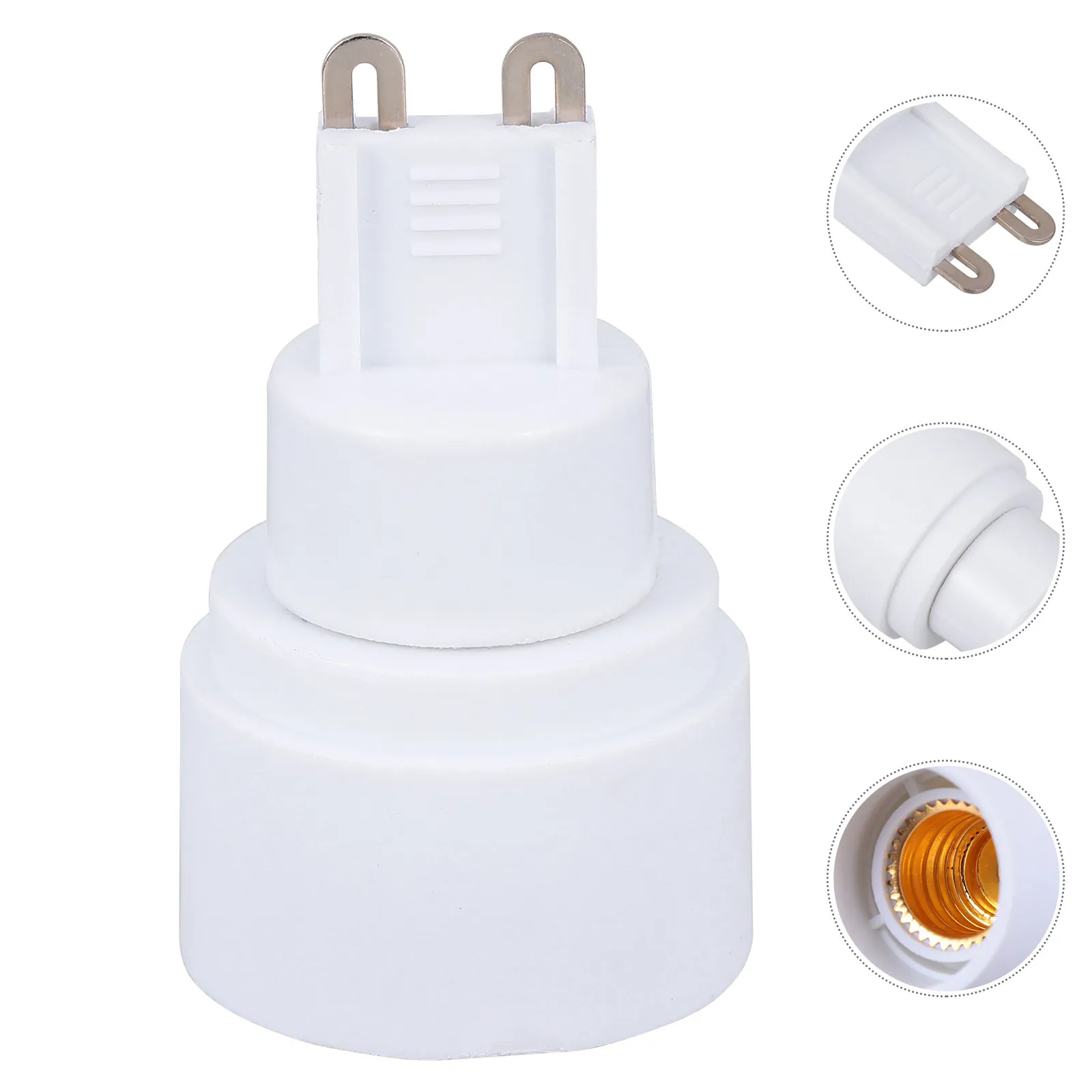 4Pcs Lamp Socket Adapters G9 to E14 Converter Easy to Replace Lamp Bulb Holder Adapter for Table Ceiling Lamps
4Pcs Lamp Socket Adapters G9 to E14 Converter Easy to Replace Lamp Bulb Holder Adapter for Table Ceiling Lamps