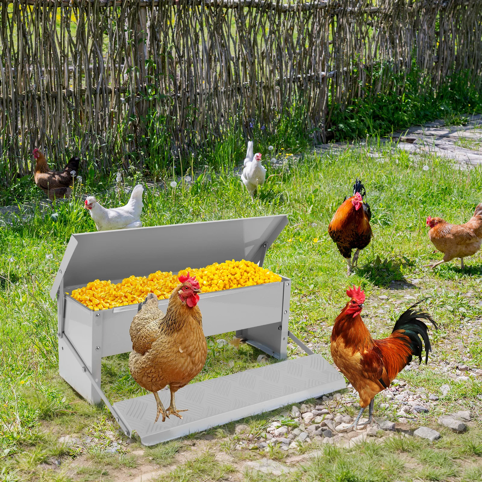 Педаль для курицы, защита от крыс, кормушка для курицы, металлическая кормушка для курицы, подходит для куриных бантамов, птицы, фазана и т. д.
Педаль для курицы, защита от крыс, кормушка для курицы, металлическая кормушка для курицы, подходит для куриных бантамов, птицы, фазана и т. д.