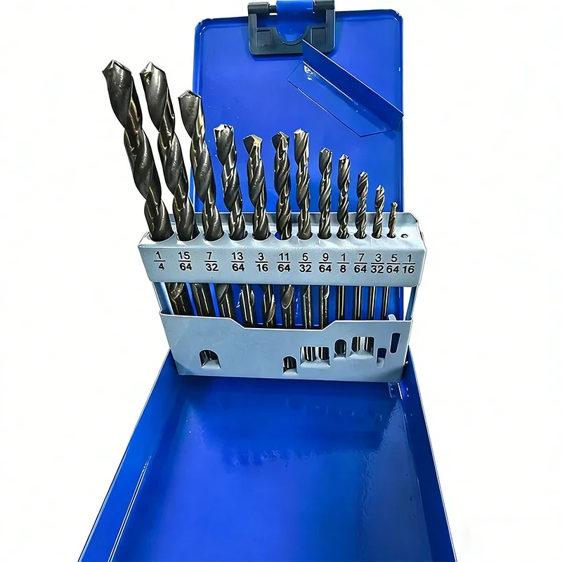 13PCS Cobalt Titanium Drill Bit Set M35 HSS Twist Drill Bits for Metal Cast Iron Wood Plastic with Durable Metal Case
13PCS Cobalt Titanium Drill Bit Set M35 HSS Twist Drill Bits for Metal Cast Iron Wood Plastic with Durable Metal Case