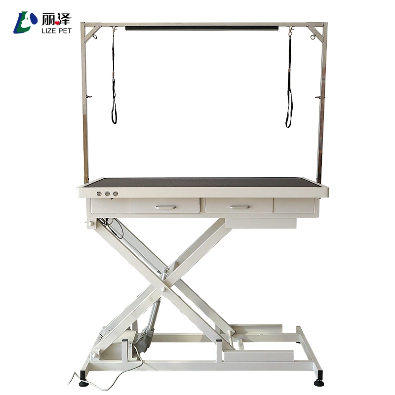 LIZE PET Luxury Stainless Steel Lifting Pet Dog Grooming Table With 2 Drawers For Pet Hair Cleaning
LIZE PET Luxury Stainless Steel Lifting Pet Dog Grooming Table With 2 Drawers For Pet Hair Cleaning