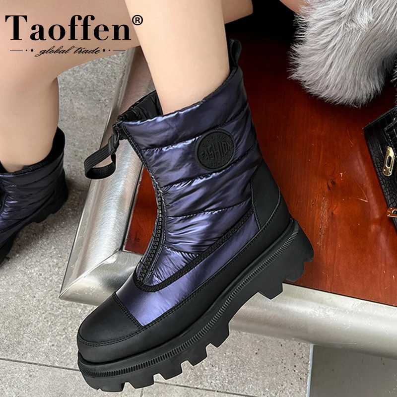 Taoffen New Women Snow Boots Winter Plush Fur Warm Winter Shoes Woman Fashion Chunky Ins Short Boots Footwear Size 35-41
Taoffen New Women Snow Boots Winter Plush Fur Warm Winter Shoes Woman Fashion Chunky Ins Short Boots Footwear Size 35-41