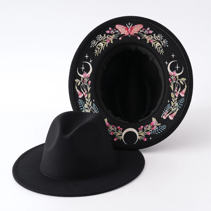 New Arrival Western Cowboy Top Hat, Ethnic Style Woolen Hat, Colorful Butterfly Flower Moon Printed Felt Hat
New Arrival Western Cowboy Top Hat, Ethnic Style Woolen Hat, Colorful Butterfly Flower Moon Printed Felt Hat