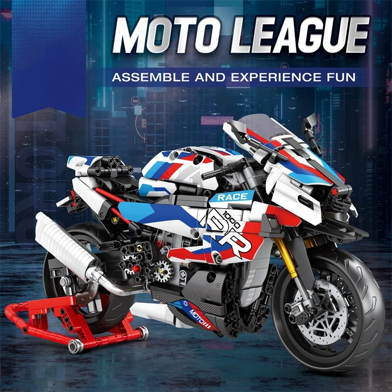 949PCS Super Motorcycle Building Blocks with Parking Rack Racing Model Desktop Display Educational DIY Toy Gift for Kids Adults
949PCS Super Motorcycle Building Blocks with Parking Rack Racing Model Desktop Display Educational DIY Toy Gift for Kids Adults