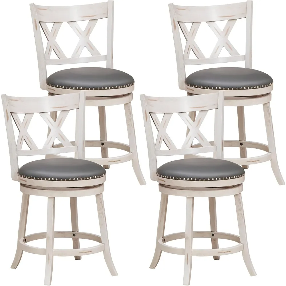 Bar Stool Set of 4 for Kitchen Island, 25.5” Swivel Armless Counter Height Stools with 20'' Wider Padded Seat, Ergonomic Curved
Bar Stool Set of 4 for Kitchen Island, 25.5” Swivel Armless Counter Height Stools with 20'' Wider Padded Seat, Ergonomic Curved