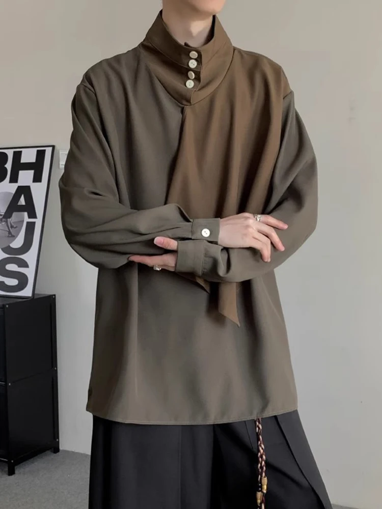 New Chinese Style Stand Collar Long Sleeve Men's Shirt Trendy Splice Outerwear Casual Wear Resistant Polos Spring Fashion
New Chinese Style Stand Collar Long Sleeve Men's Shirt Trendy Splice Outerwear Casual Wear Resistant Polos Spring Fashion