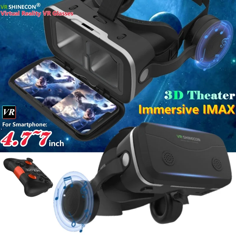 G15E VR Glasses IMAX HD 3D Movies Virtual Reality VR Glasses Cardboard Box VR Headset Helmet for 4.7-7" Phone,with Game Joystick
G15E VR Glasses IMAX HD 3D Movies Virtual Reality VR Glasses Cardboard Box VR Headset Helmet for 4.7-7" Phone,with Game Joystick