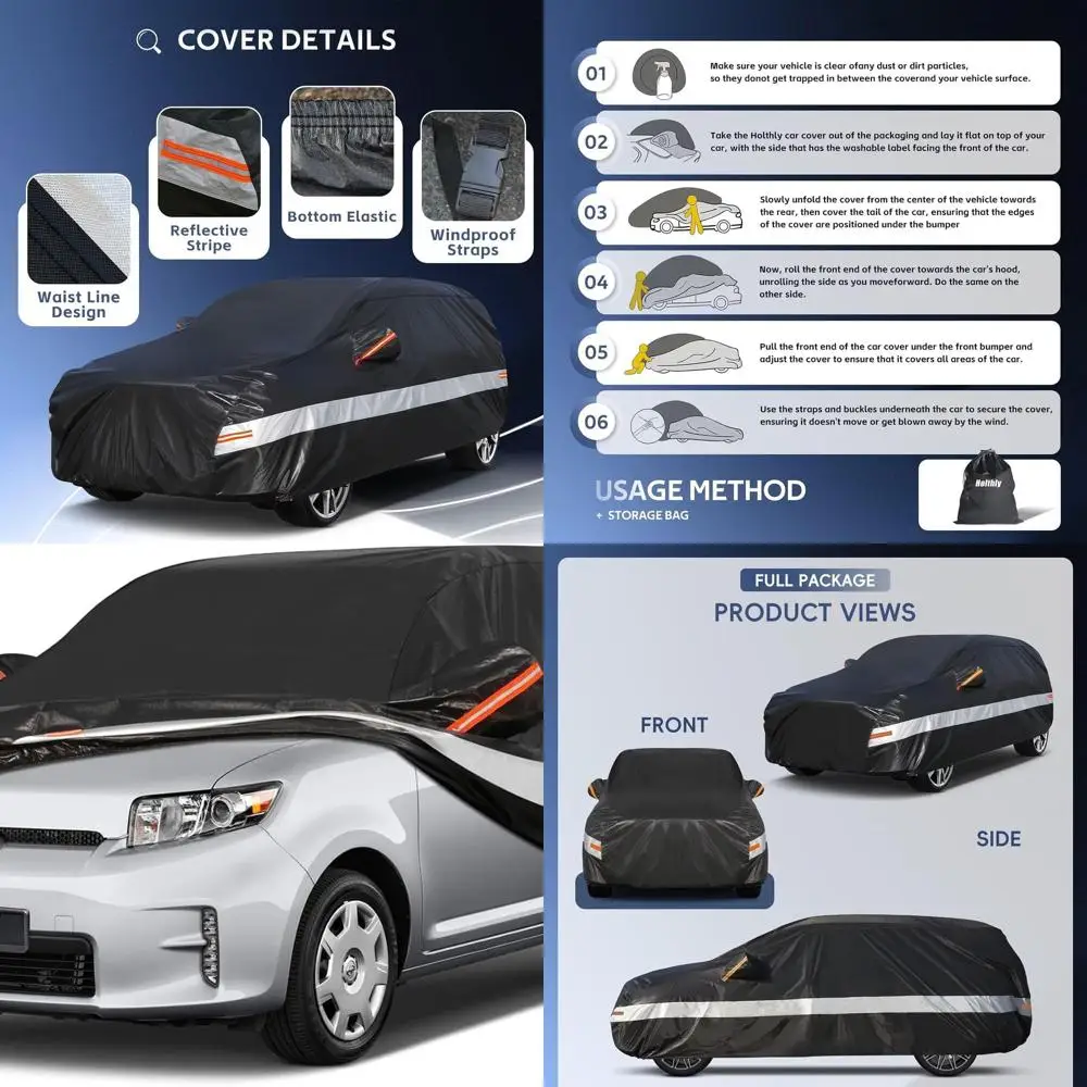 Custom Tailored Scion xB Car Cover (2003-2016) - Waterproof, All-Weather Protection with Cotton Lining, Black
Custom Tailored Scion xB Car Cover (2003-2016) - Waterproof, All-Weather Protection with Cotton Lining, Black