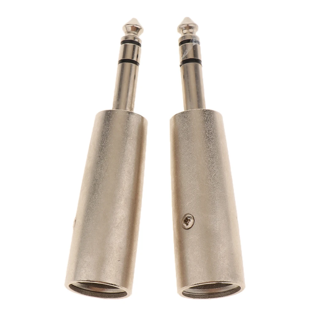 2Pcs XLR Microphone Cable Adapter 3 Pin, 6.35mm Audio XLR Male 
2Pcs XLR Microphone Cable Adapter 3 Pin, 6.35mm Audio XLR Male