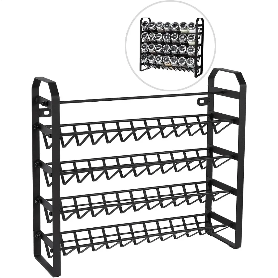 Spice Rack Organizer for Cabinet4Tier Spice Rack for 4oz Spice Jars Cabinet Countertop Pantry Cupboard Door or Wall Mount in Ki
Spice Rack Organizer for Cabinet4Tier Spice Rack for 4oz Spice Jars Cabinet Countertop Pantry Cupboard Door or Wall Mount in Ki