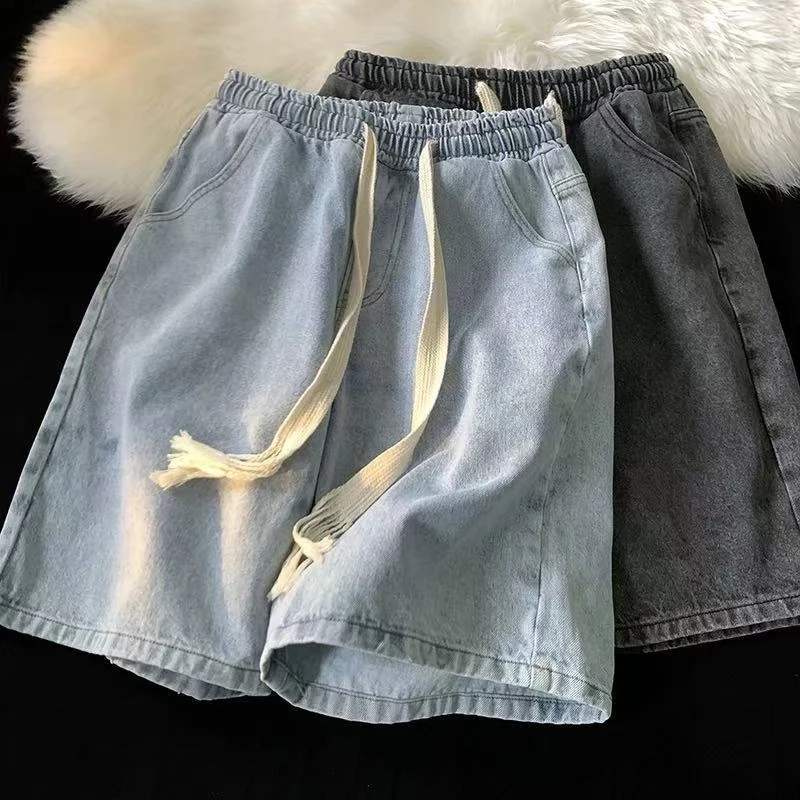 2026 Summer Thin American Style Light Blue Denim Shorts Men's Casual Knee Length Pants Loose Straight Trendy Brand Shorts
2026 Summer Thin American Style Light Blue Denim Shorts Men's Casual Knee Length Pants Loose Straight Trendy Brand Shorts