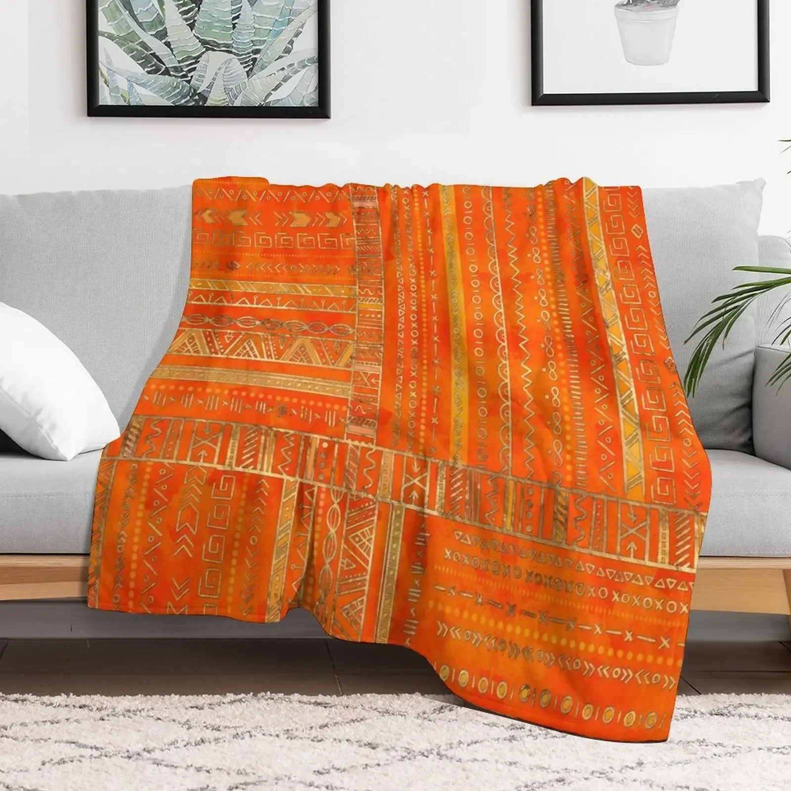 Tribal Ethnic pattern gold on bright orange Throw Blanket Comforter Flannel Fabric Sofa Thins Blankets
Tribal Ethnic pattern gold on bright orange Throw Blanket Comforter Flannel Fabric Sofa Thins Blankets