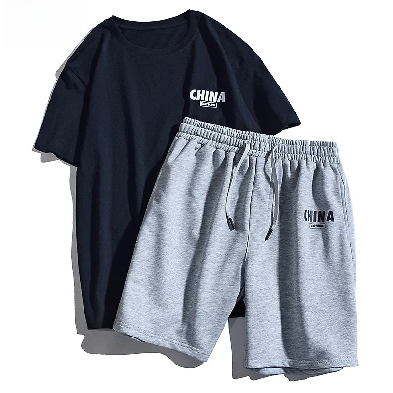 Rampo Men's Sportswear Set Pure Cotton ort Sve T-irt Ice Silk Loose Fitn Two-Piece Set Casual Summer Outfit
Rampo Men's Sportswear Set Pure Cotton ort Sve T-irt Ice Silk Loose Fitn Two-Piece Set Casual Summer Outfit