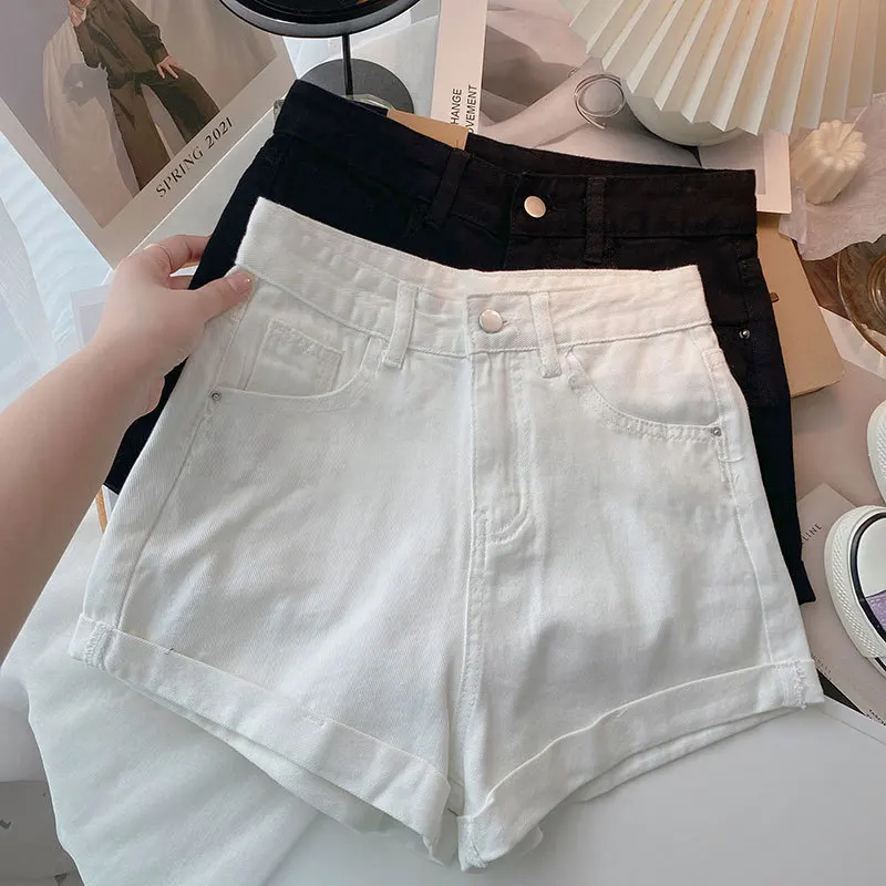 Women High Waist Black Denim Shorts Summer Roll Hem Loose Slimming ALine Versatile Wide Leg Hot Pants Summer Shorts Leg Stretchy
Women High Waist Black Denim Shorts Summer Roll Hem Loose Slimming ALine Versatile Wide Leg Hot Pants Summer Shorts Leg Stretchy