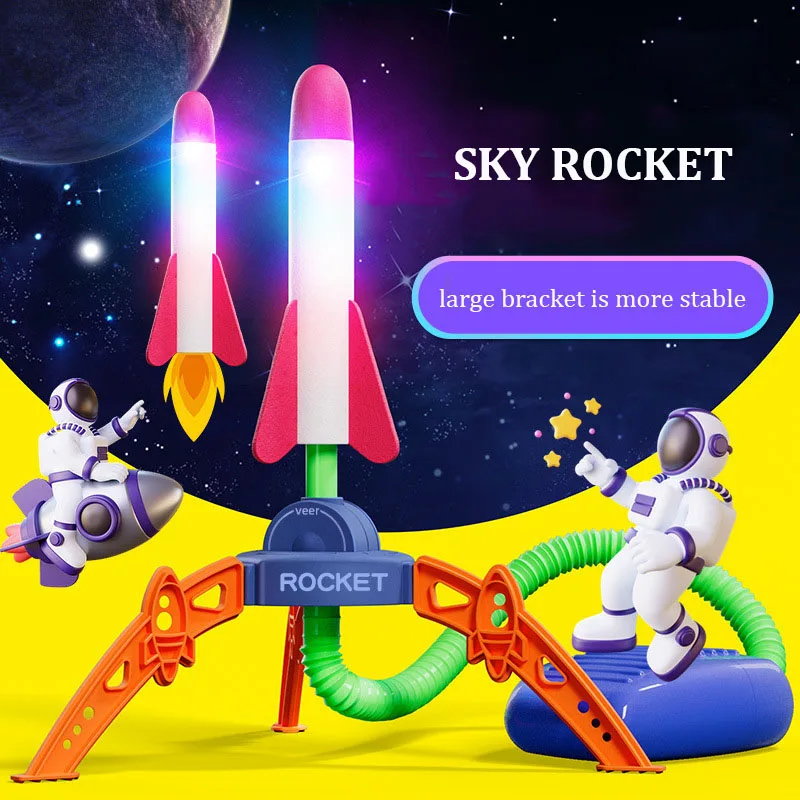 Children's Foot Pump Jump Pressed Sky Rocket Launching Toys EVA Foam Model Rockets Outdoor Toys for Kids
Children's Foot Pump Jump Pressed Sky Rocket Launching Toys EVA Foam Model Rockets Outdoor Toys for Kids
