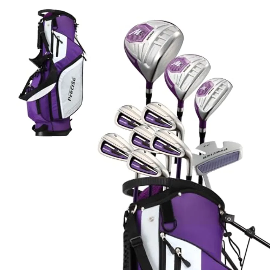 M5 Womens Golf Clubs Set Titanium Driver, S.S. Fairway Hybrid, 5-PW Irons, Putter, Stand Bag Headcovers Graphite Shafts Purple
M5 Womens Golf Clubs Set Titanium Driver, S.S. Fairway Hybrid, 5-PW Irons, Putter, Stand Bag Headcovers Graphite Shafts Purple