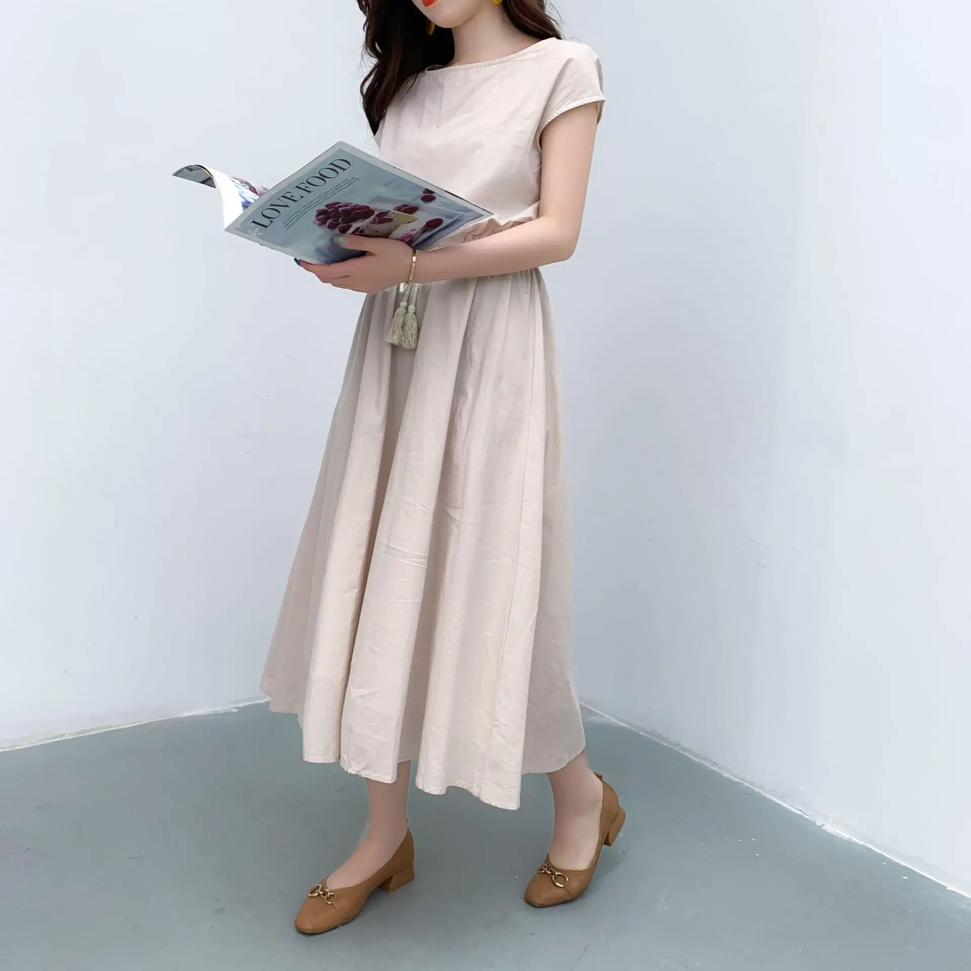 Artistic Large Skirt Dress Cotton Linen Loose Fit Summer New Style Waist Adjustable Midi Dress for plus Size Women
Artistic Large Skirt Dress Cotton Linen Loose Fit Summer New Style Waist Adjustable Midi Dress for plus Size Women