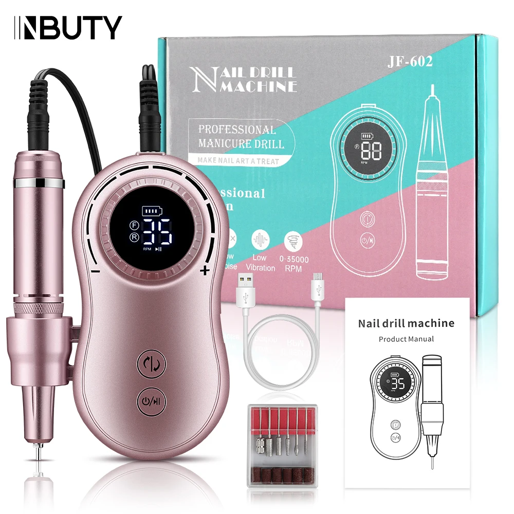 INBUTY 35000RPM Nail Drill Rechargeable Manicure Electric Nail Drill Machine LCD Display Salon Polishing Sander Pedicure Tool
INBUTY 35000RPM Nail Drill Rechargeable Manicure Electric Nail Drill Machine LCD Display Salon Polishing Sander Pedicure Tool