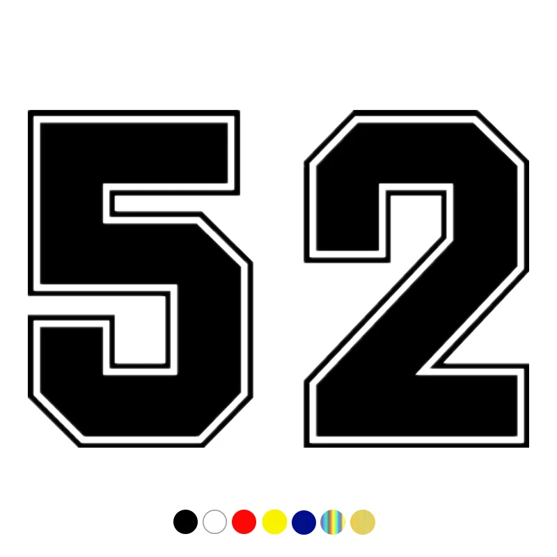 CS-10164# Funny Vinyl Decal Number 52 Car Sticker Waterproof Auto Decors on Truck Bumper Rear Window
CS-10164# Funny Vinyl Decal Number 52 Car Sticker Waterproof Auto Decors on Truck Bumper Rear Window