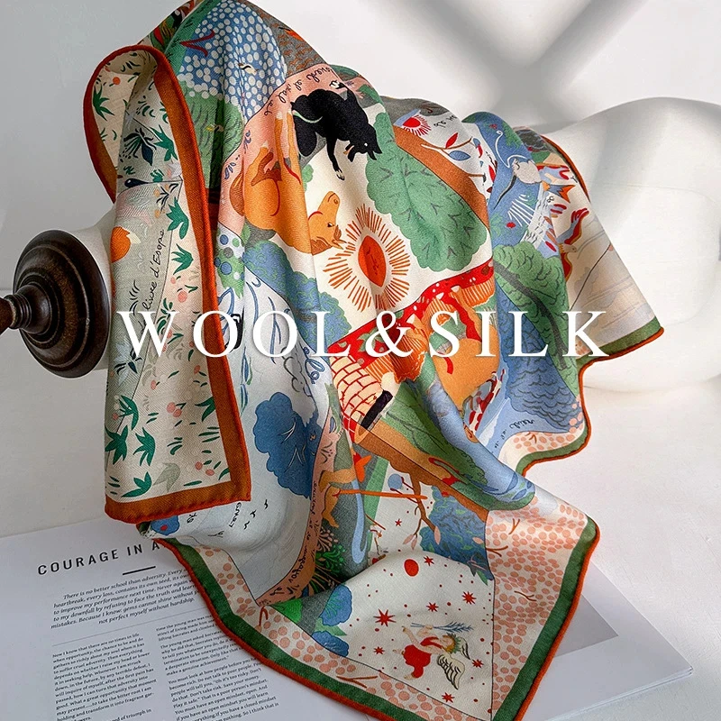 2026 Wool silk winter neck warmer for women original brand cartoon print square scarf 70% wool 30% silk winter woman shawl
2026 Wool silk winter neck warmer for women original brand cartoon print square scarf 70% wool 30% silk winter woman shawl