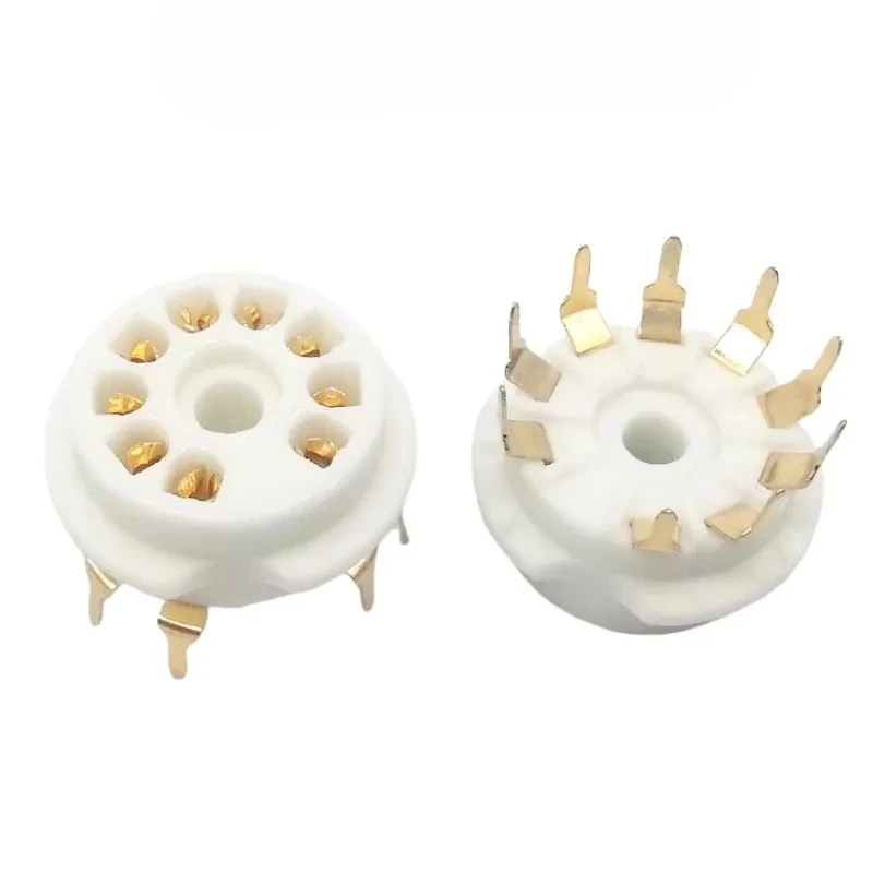 Ce-ramic small nine pin electronic t-ube holder GZC9-B-G 9-pin tube holder PCB board suitable for 6n1 6n2 6n3 12AX7(30PCS)
Ce-ramic small nine pin electronic t-ube holder GZC9-B-G 9-pin tube holder PCB board suitable for 6n1 6n2 6n3 12AX7(30PCS)