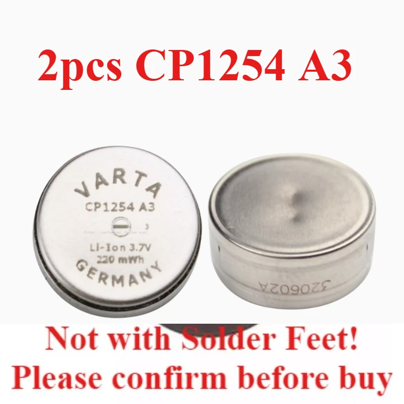 2pcs New A3 60mAh CP1254 3.7V Bluetooth TWS Headphone Battery CP1254 A3 WF-1000X WF-1000XM3 WF-1000XM4
2pcs New A3 60mAh CP1254 3.7V Bluetooth TWS Headphone Battery CP1254 A3 WF-1000X WF-1000XM3 WF-1000XM4