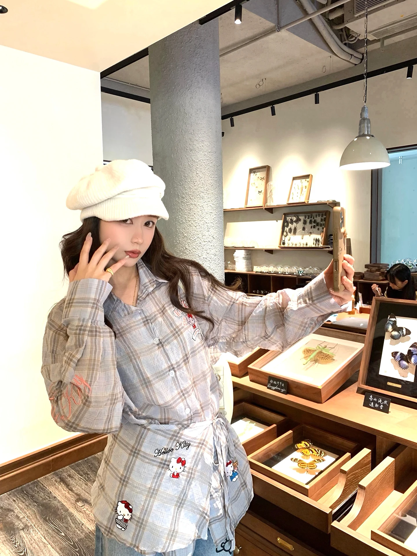 Light Blue Plaid Kitty Shirt Women's Elegant Design Casual Style Long Sleeve Breathable Comfortable Wraparound Top
Light Blue Plaid Kitty Shirt Women's Elegant Design Casual Style Long Sleeve Breathable Comfortable Wraparound Top