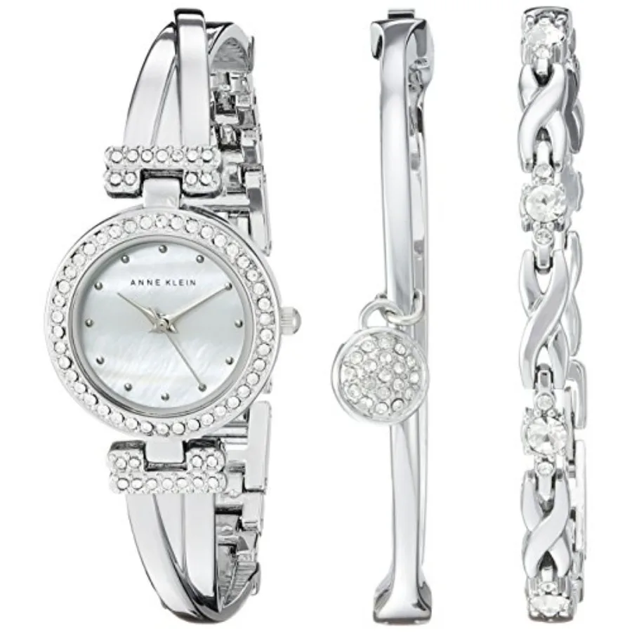 Anne Klein Women's Premium Crystal Accented Bangle Watch and Bracelet Set
Anne Klein Women's Premium Crystal Accented Bangle Watch and Bracelet Set