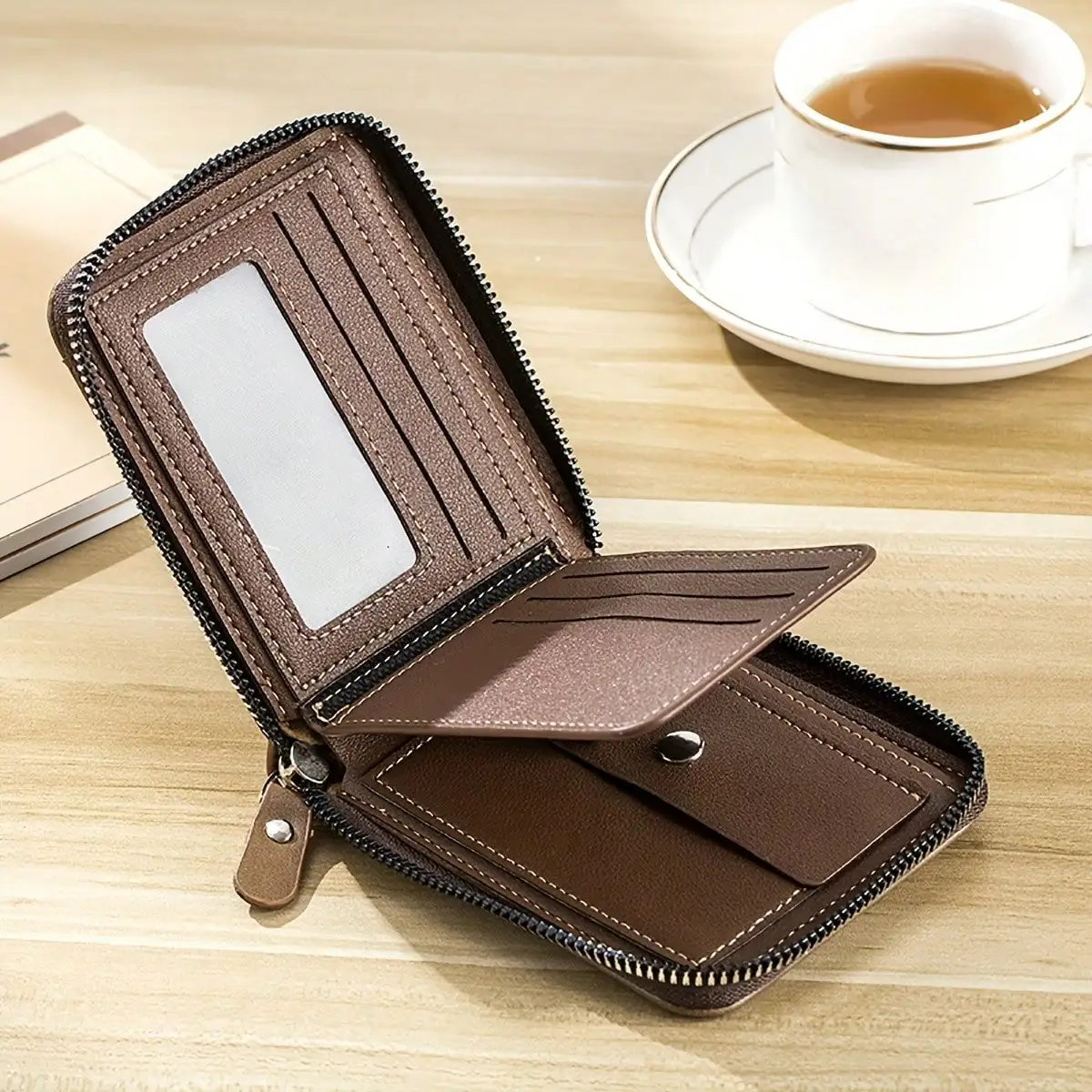 Men's PU Leather Zipper Short Wallet Money Clip, Multi-Card Card Holder Coin Purse, Gift For Men
Men's PU Leather Zipper Short Wallet Money Clip, Multi-Card Card Holder Coin Purse, Gift For Men