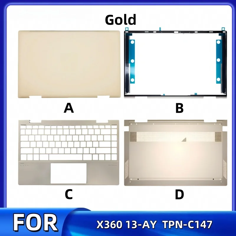 New For HP ENVY X360 13-AY TPN-C147 LCD Back Cover Top Case/Bezel cover/Palmrest Cover/Bottom Cover/Golden ABCD Shell
New For HP ENVY X360 13-AY TPN-C147 LCD Back Cover Top Case/Bezel cover/Palmrest Cover/Bottom Cover/Golden ABCD Shell 