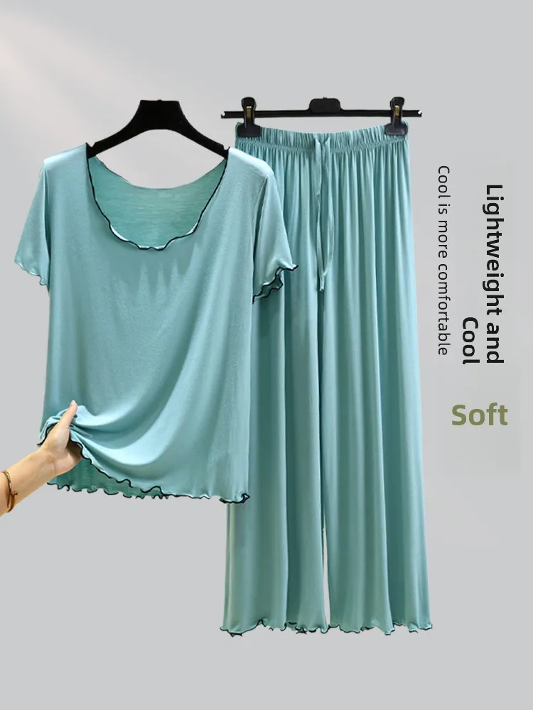 Женский комплект из модала ort Sve Spwear, летняя тонкая домашняя одежда с цветочным принтом, носимые повседневные брюки, футболка больших размеров
Женский комплект из модала ort Sve Spwear, летняя тонкая домашняя одежда с цветочным принтом, носимые повседневные брюки, футболка больших размеров