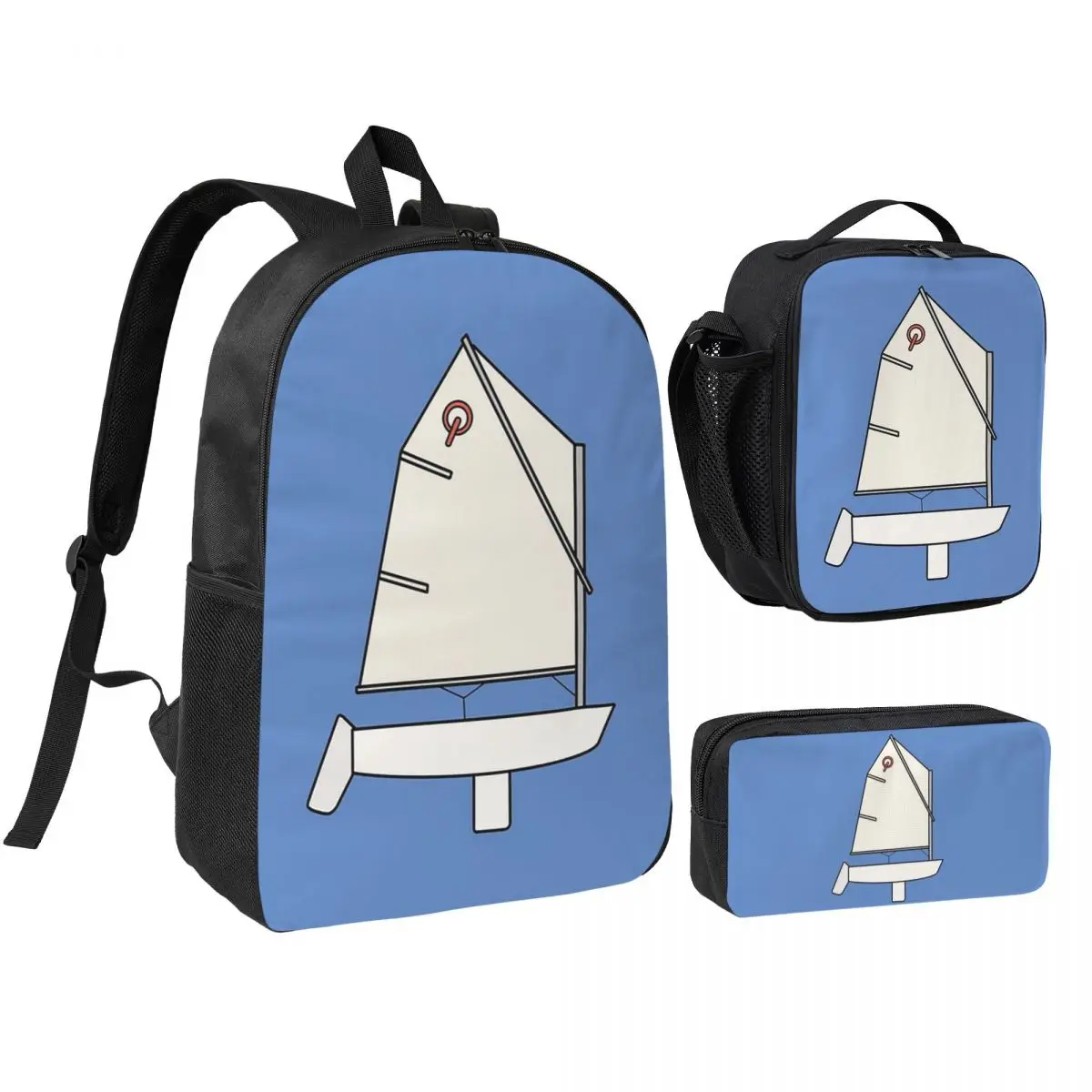 Optimist Sailboat Backpack Student BookBag School Bag Shoulder Bags 3ps Insulated Lunch Bag Pencil Case
Optimist Sailboat Backpack Student BookBag School Bag Shoulder Bags 3ps Insulated Lunch Bag Pencil Case