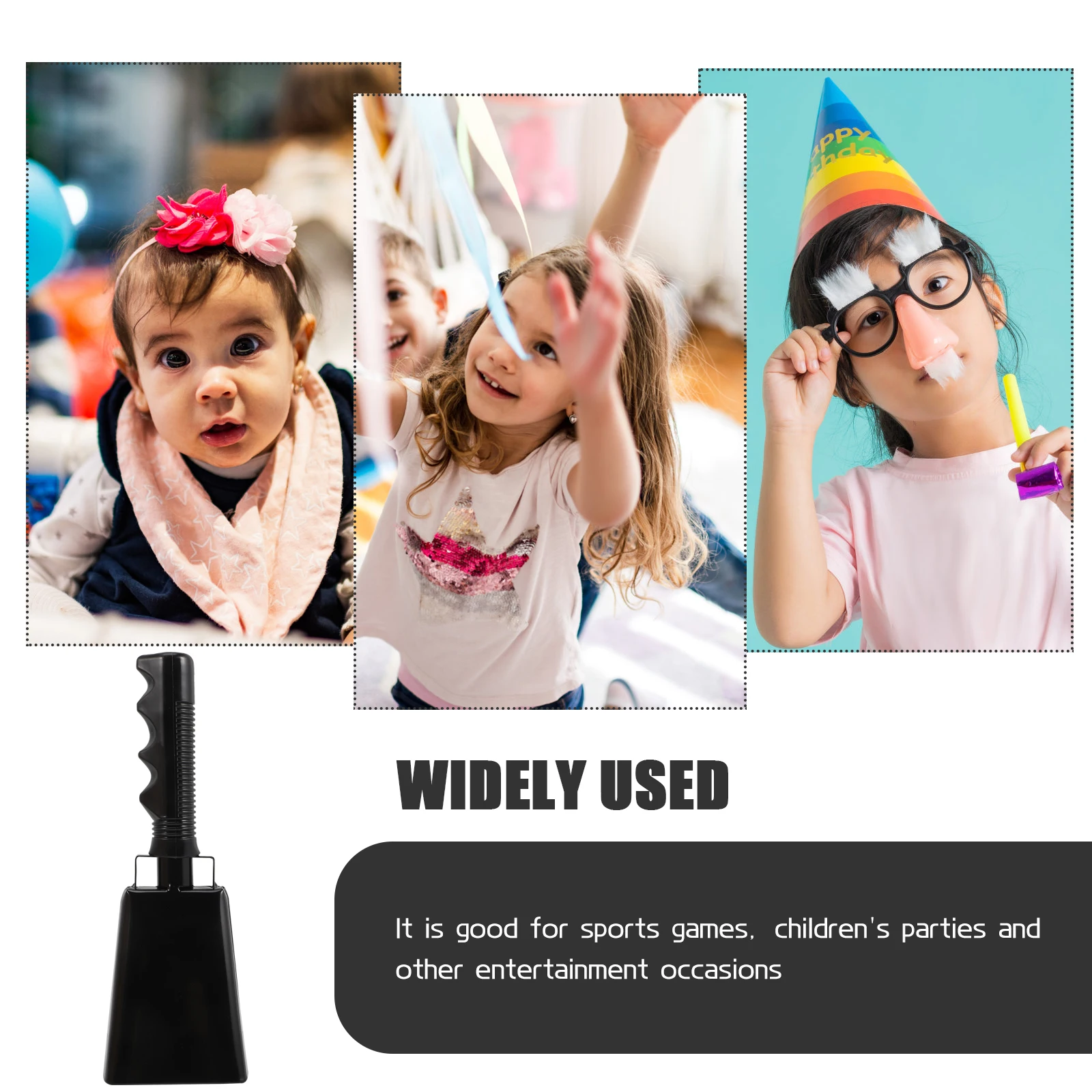 Cowbell with Stick Steel Noise Maker Hand Percussion Handheld Sports Black Bells for Football Games Metal
Cowbell with Stick Steel Noise Maker Hand Percussion Handheld Sports Black Bells for Football Games Metal
