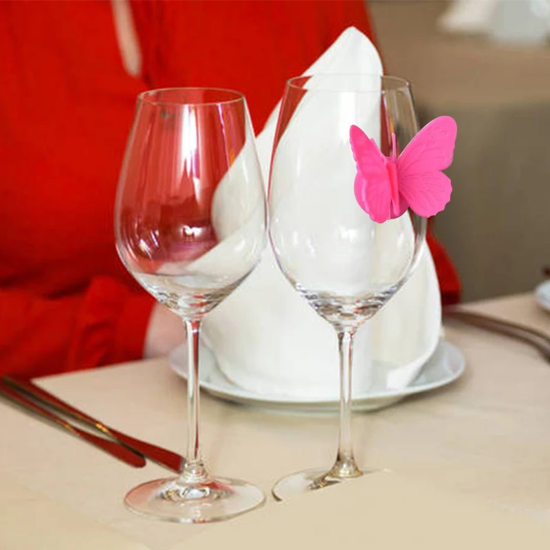 Food Grade Wine Glass Marker Creative Butterfly Silicone Drink Charms Drinking Cup Identifier Sign Mark Party Supplies Bar Tools
Food Grade Wine Glass Marker Creative Butterfly Silicone Drink Charms Drinking Cup Identifier Sign Mark Party Supplies Bar Tools