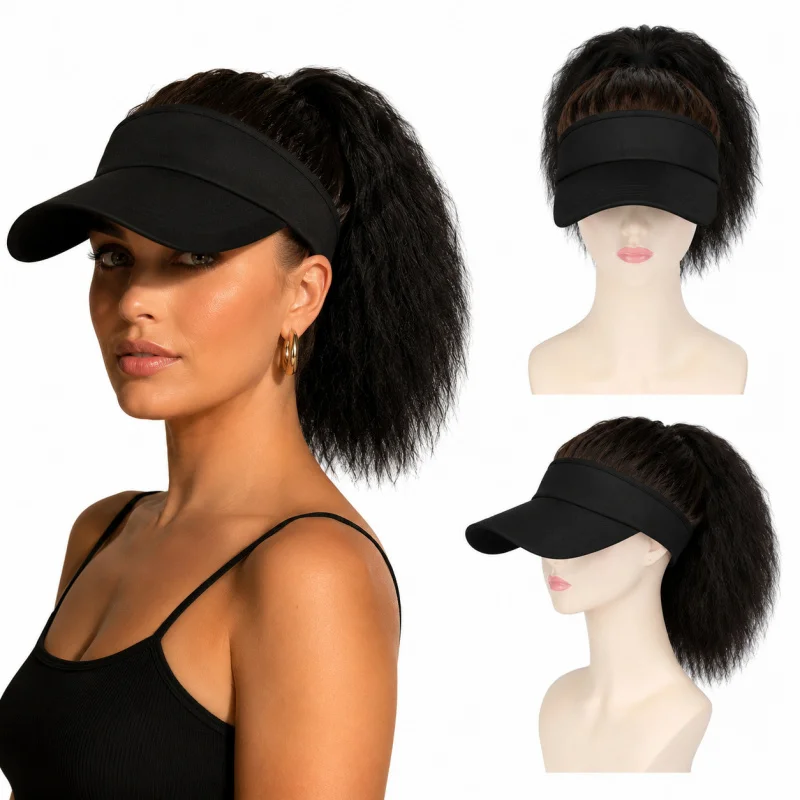 New wig with integrated ponytail, sun-shading, breathable, corn perm, open-top hat, high-temperature fiber
New wig with integrated ponytail, sun-shading, breathable, corn perm, open-top hat, high-temperature fiber