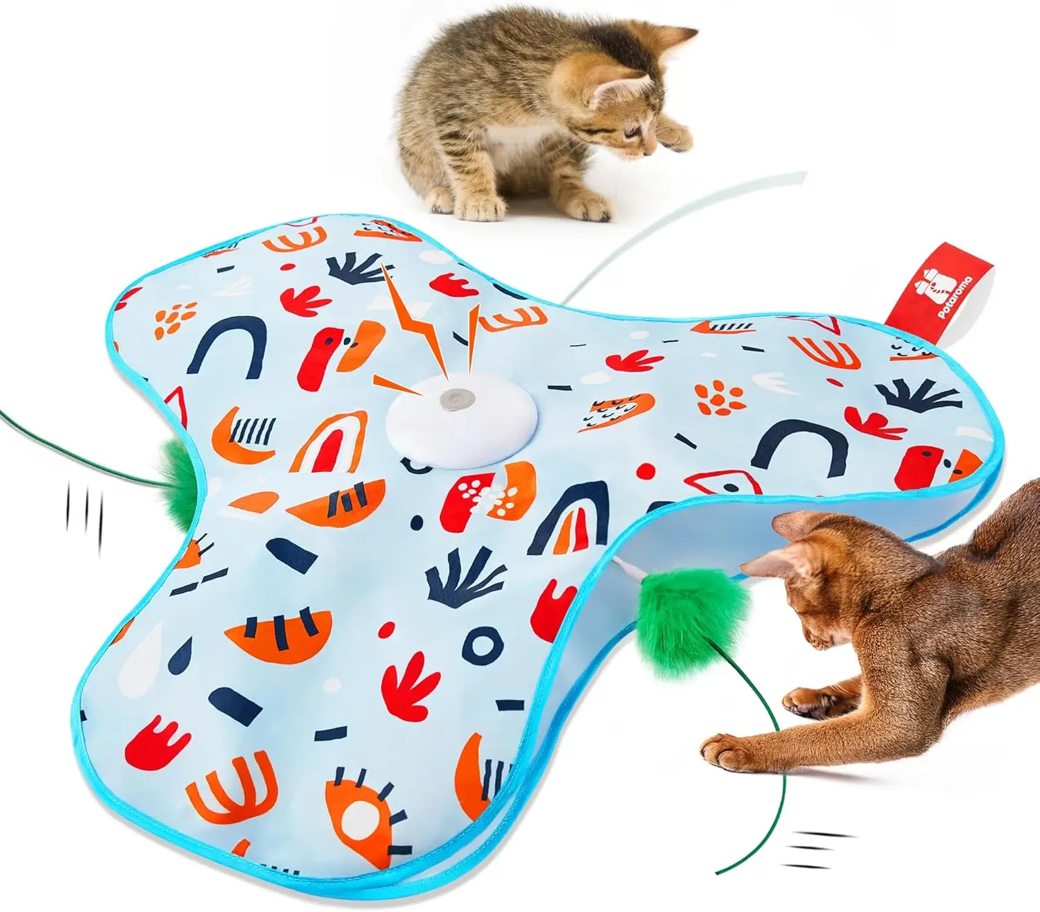 Interactive Cat Toy with Moving Feather, USB Rechargeable, 3 Modes, Mouse Squeak, Durable Mat
Interactive Cat Toy with Moving Feather, USB Rechargeable, 3 Modes, Mouse Squeak, Durable Mat
