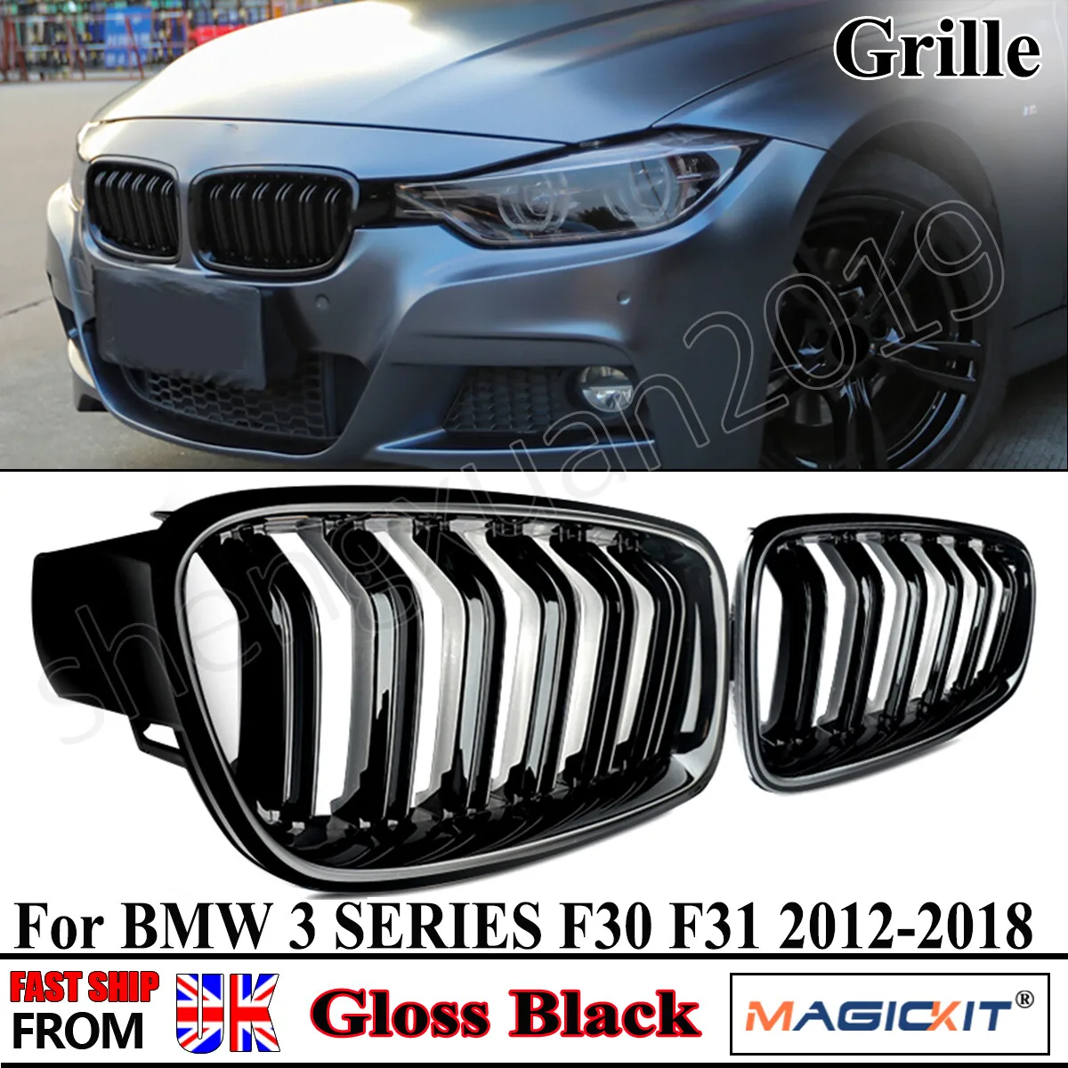 For BMW F30 F31 3 Series Front Grille 320d 330d 340i 2012 2013 2014 2015 2016 Kidney Grill Grille Gloss Black Twin M3 Look Sport
For BMW F30 F31 3 Series Front Grille 320d 330d 340i 2012 2013 2014 2015 2016 Kidney Grill Grille Gloss Black Twin M3 Look Sport